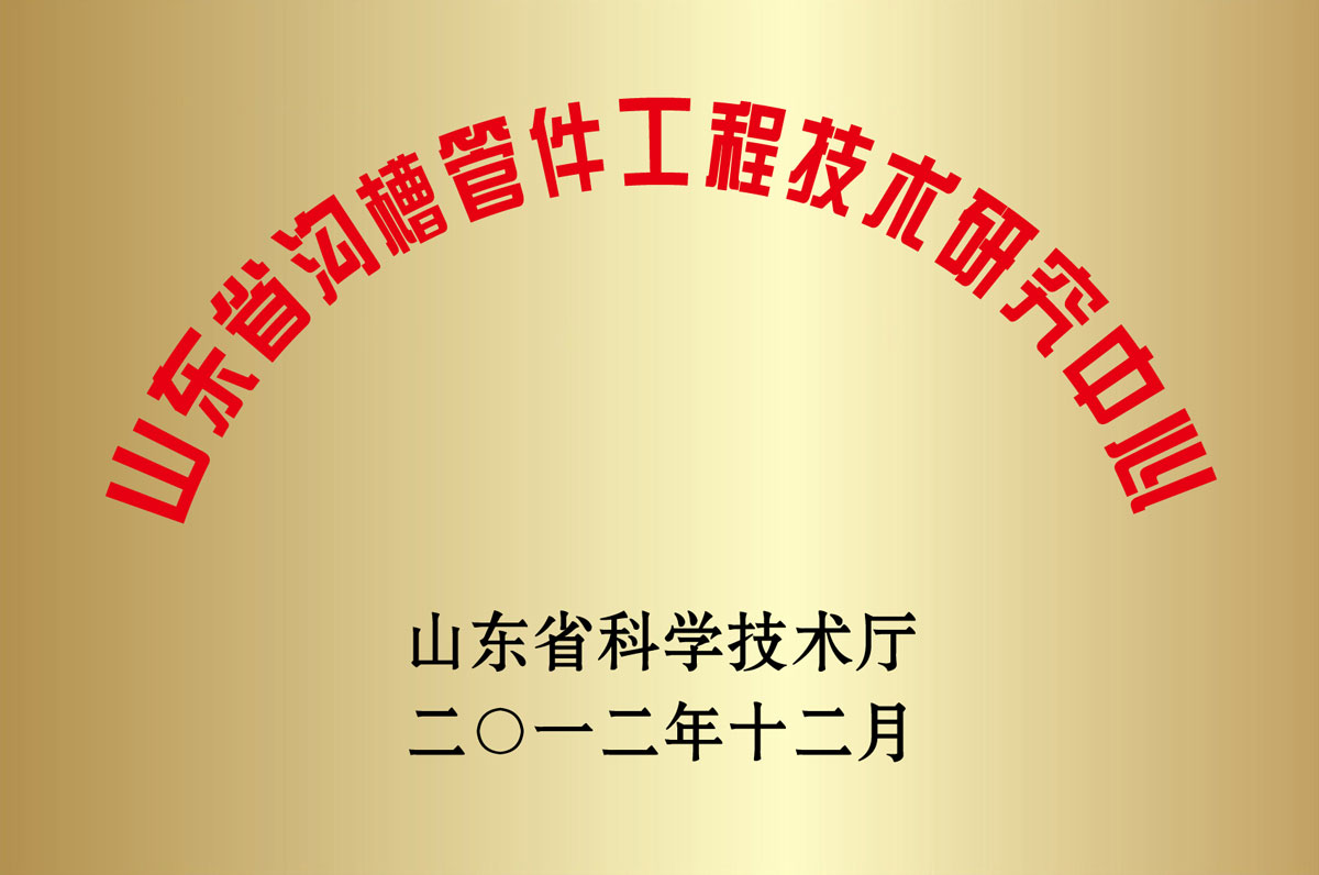 山東省溝(gou)槽管件工程技術(shu)研究中心